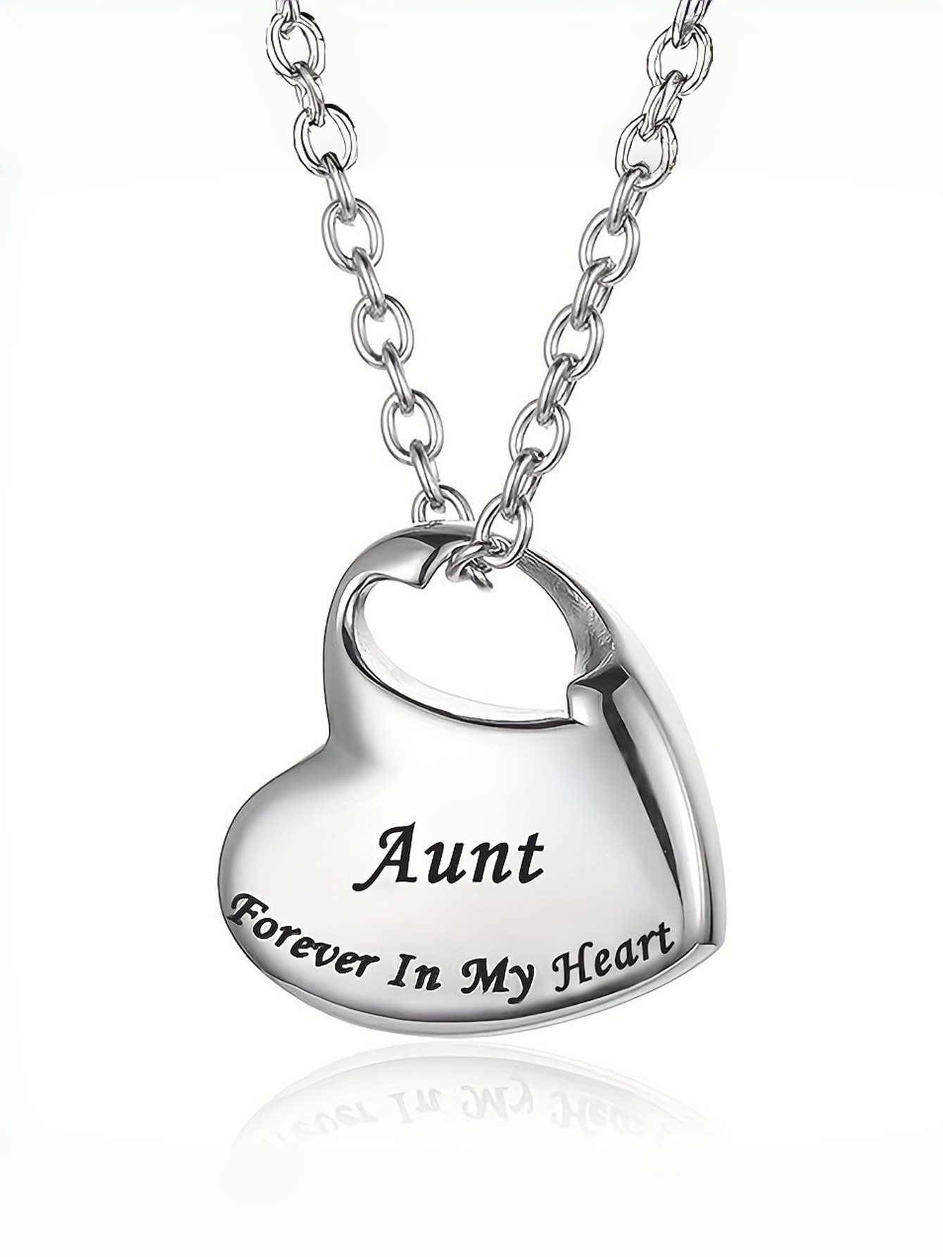 Custom Engraved Heart Memorial Necklace